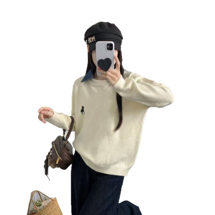 Pull décontracté pour femmes avec structure en maille de haute qualité Chic & Stil