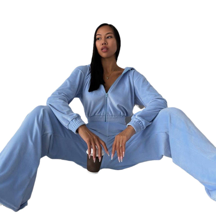 Women's sports outfit with elastic waistband and modern zipper Lune London