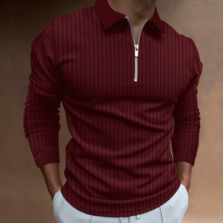 Men's polo shirt with elegant zip closure and structured design Lune London