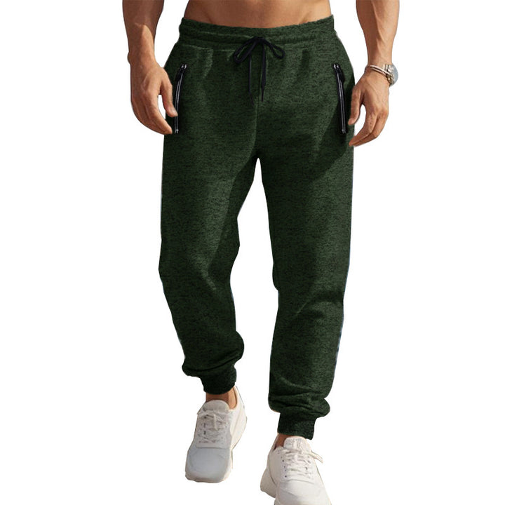 Sporty men's joggers with practical zipper and elastic waistband Lune London