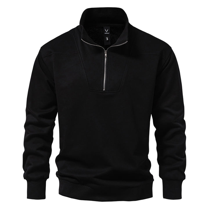 Men's high-neck sweater with half-zip closure and comfortable fit Lune London