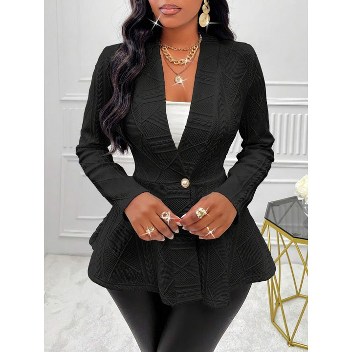 Women Knit Peplum Blazer Lune London