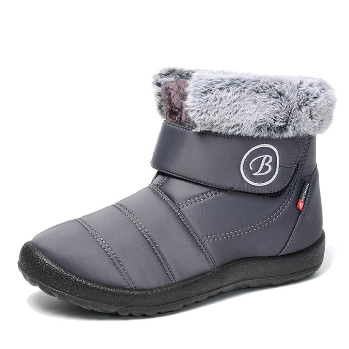 Bottes d'hiver isolées pour femmes avec fermeture velcro pratique et doublure en polaire chaude Lune London