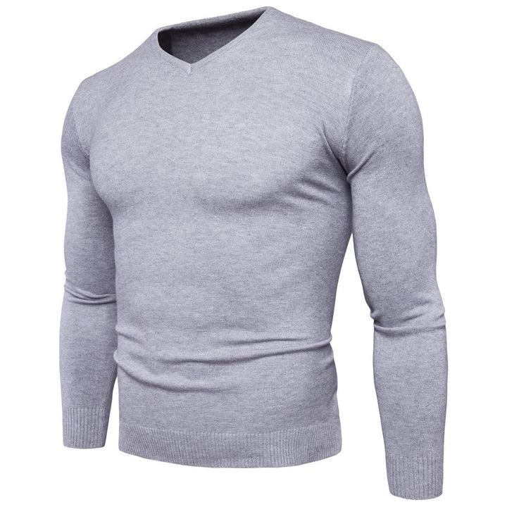 High quality V-neck men's sweater in cotton Lune London