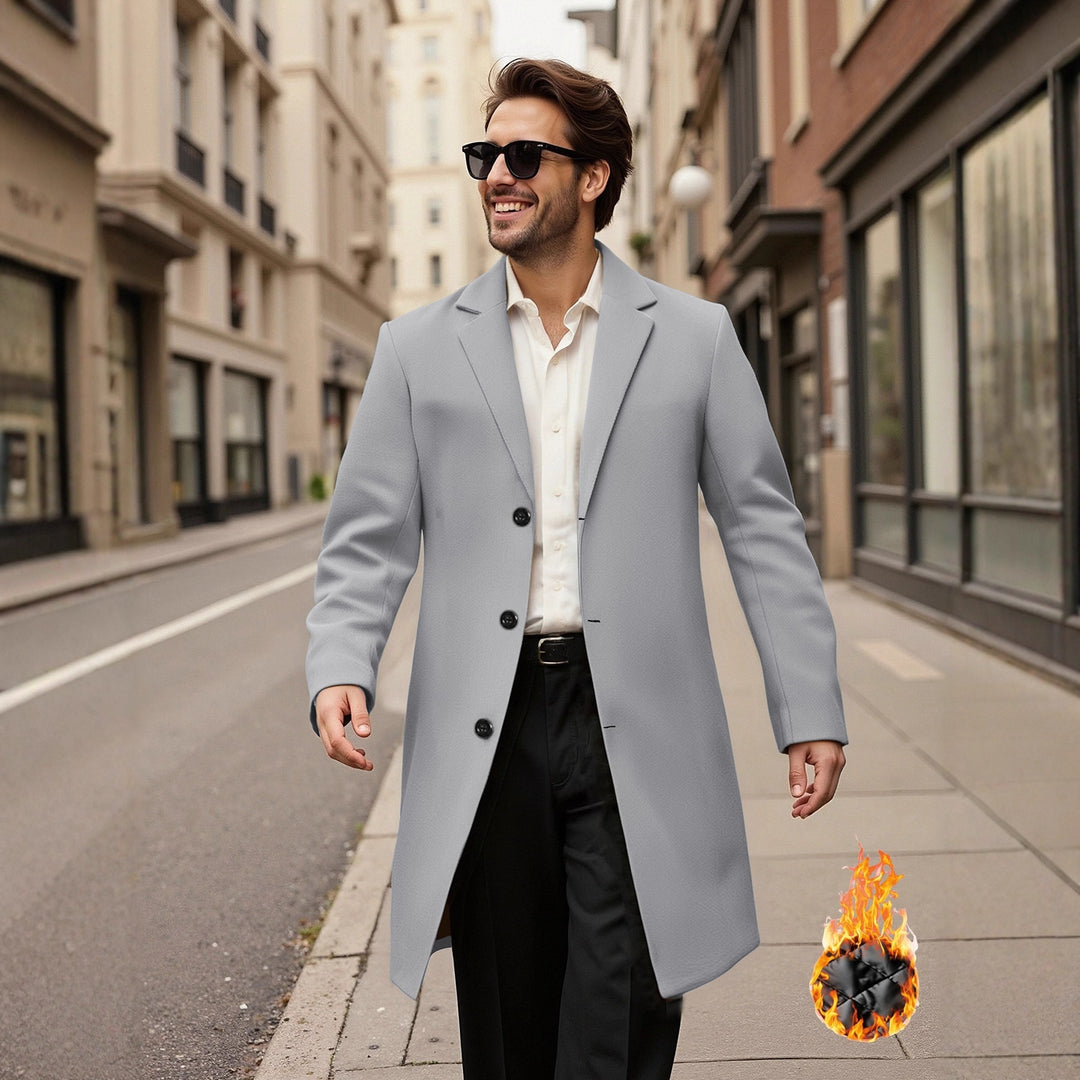 Elegant double-breasted coat for men Lune London