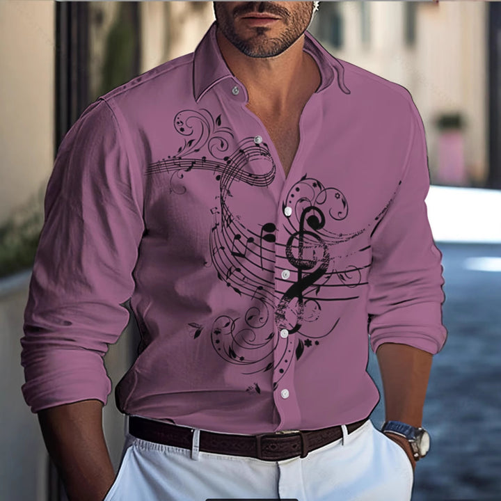 Shirt for men with modern brush pattern Lune London