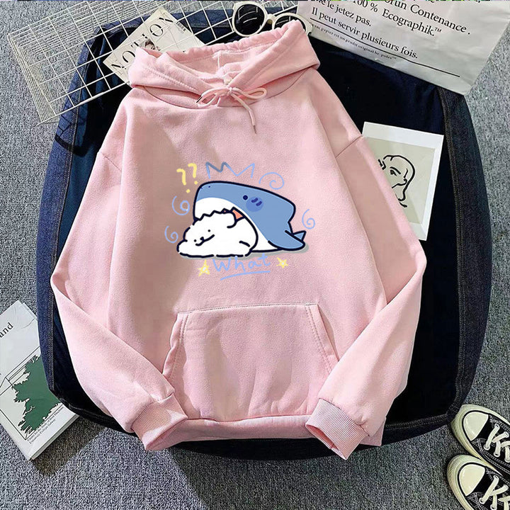 Women's hoodie with playful whale motif Chic & Stil