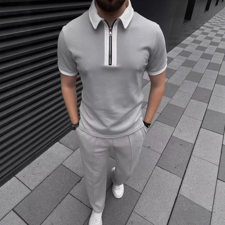 Men's Modern Zip-Up Polo Set Lune London