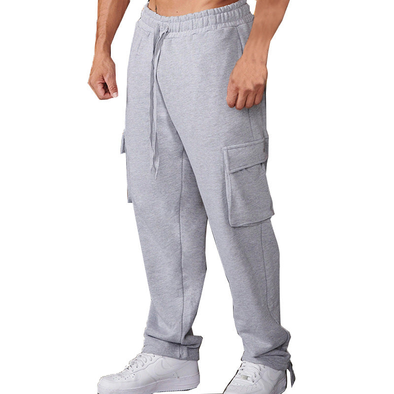Men's casual cargo jogging pants with elastic waistband and practical side pockets Lune London