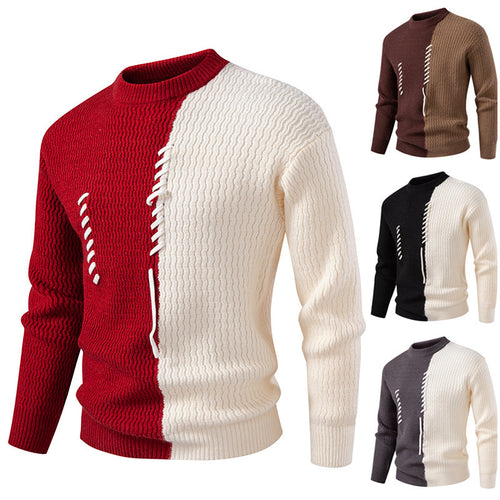 Trendy wool sweater for men with innovative structural details and a unique Lune London design