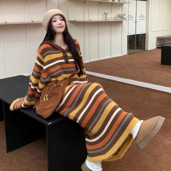 Cardigan femme à la mode avec grands boutons et capuche