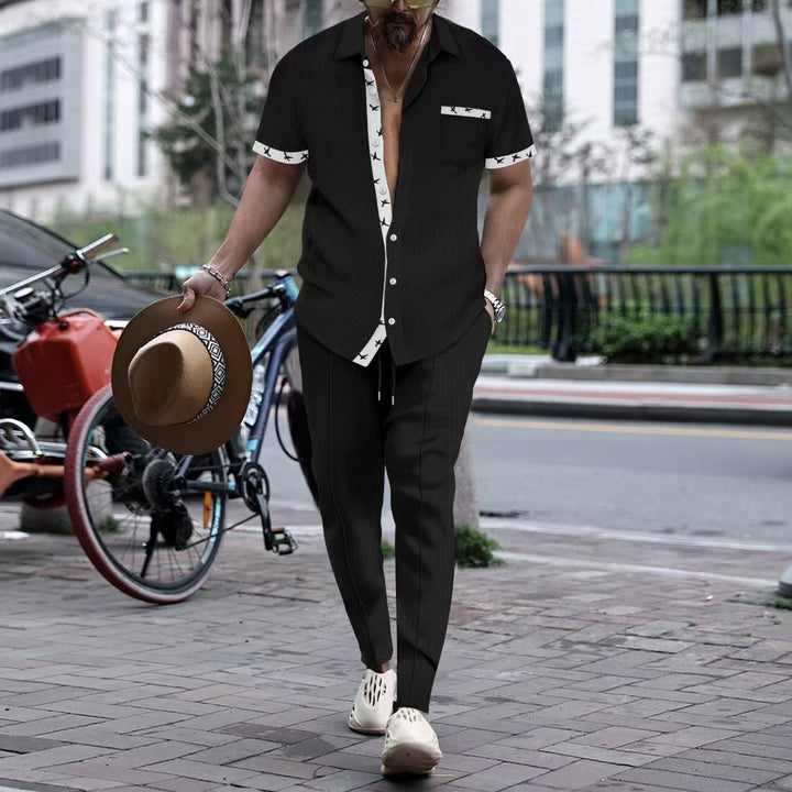 Fashionable casual jacket for men with creative collar and stylish pants Lune London