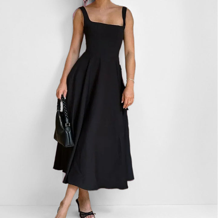 Robe Maxi Élégante pour Femmes avec Encolure Carrée et Jupe Flottante Chic & Stil