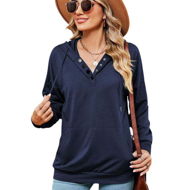 Hooded sweatshirt for women with trendy button details Lune London