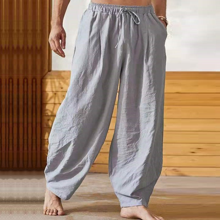 Casual linen pants for men with elastic waist Lune London