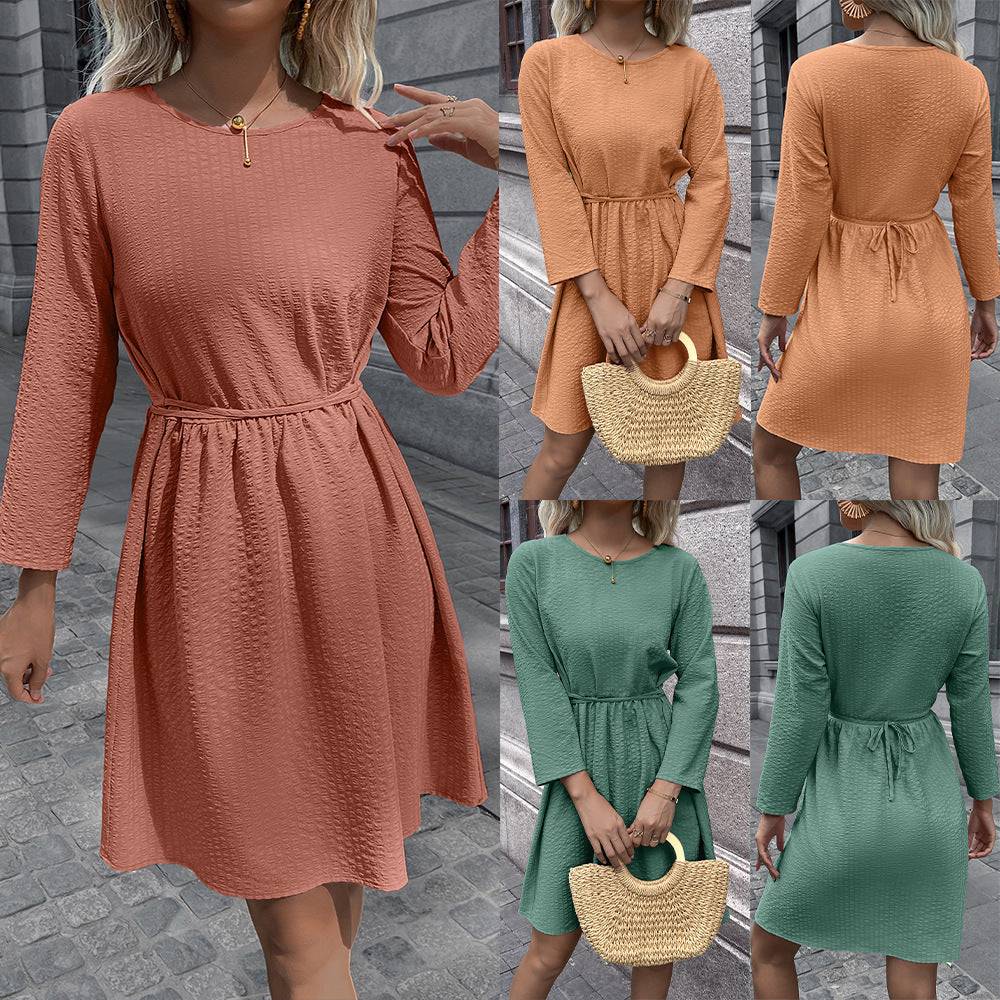 Casual dress for women with adjustable belt and 3/4 sleeves Lune London