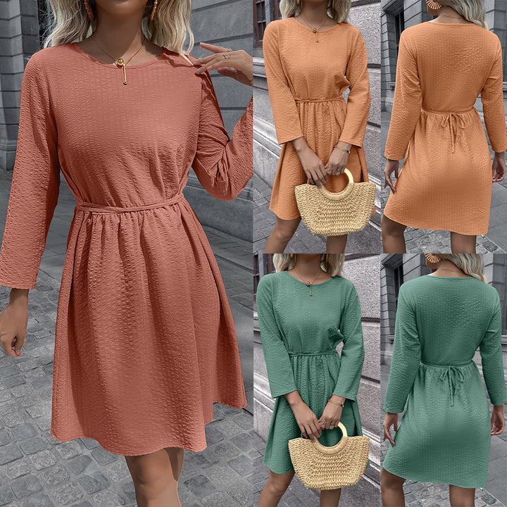 Casual dress for women with adjustable belt and 3/4 sleeves Lune London