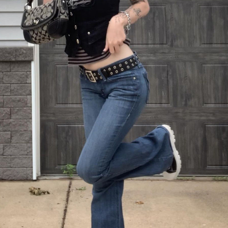 Women's Bootcut Jeans with Playful Fringe Trim Lune London