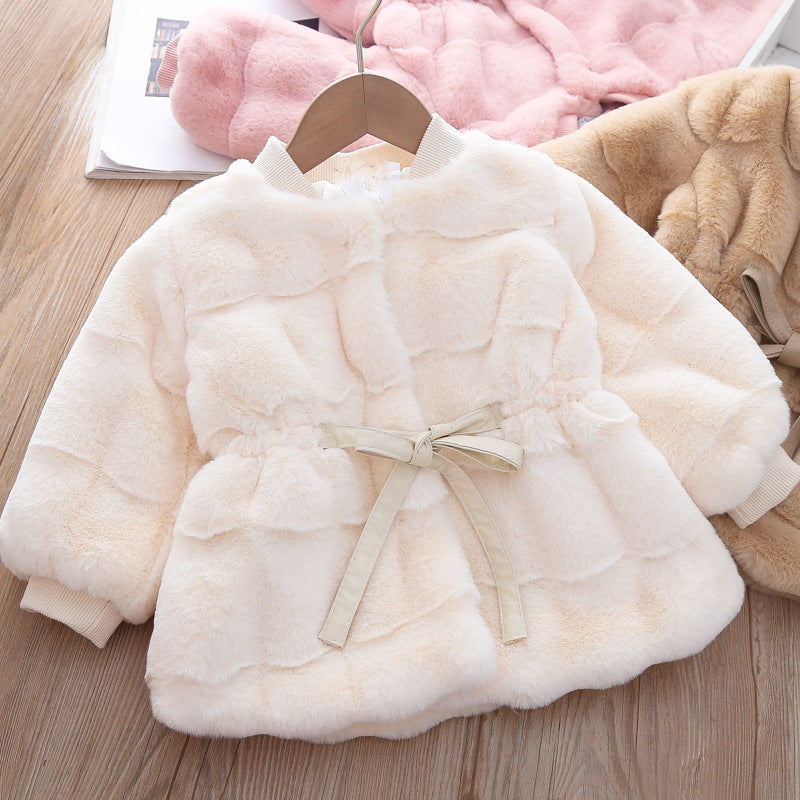 Ladies cozy padded jacket with waist belt Lune London