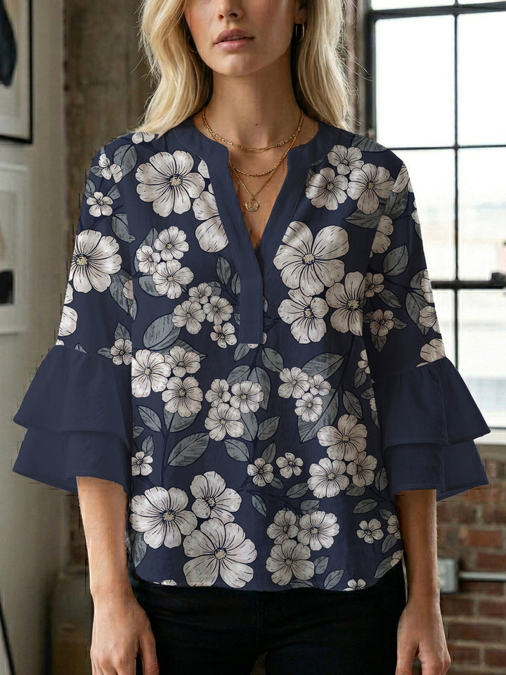Women's artistic top with ruffled sleeves Lune London