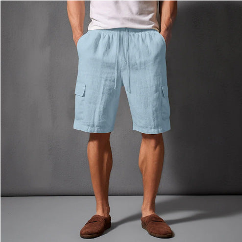 Multifunctional cargo shorts for men with comfortable side pockets and elastic waist Lune London