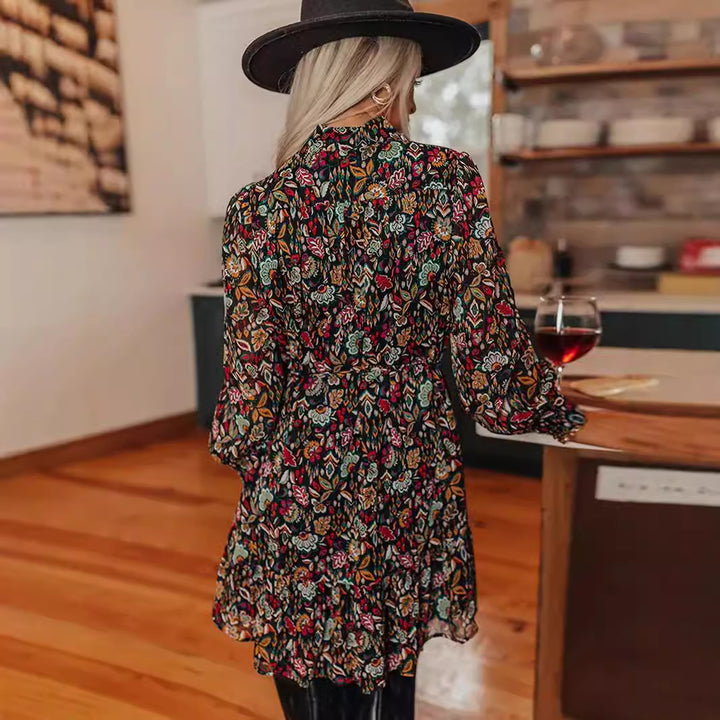 Blouse dress for women with floral design Lune London