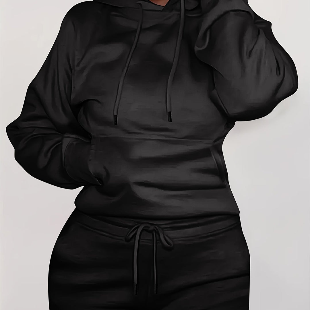Ladies comfortable Hoodie with kangaroo pocket and elastic waist Lune London