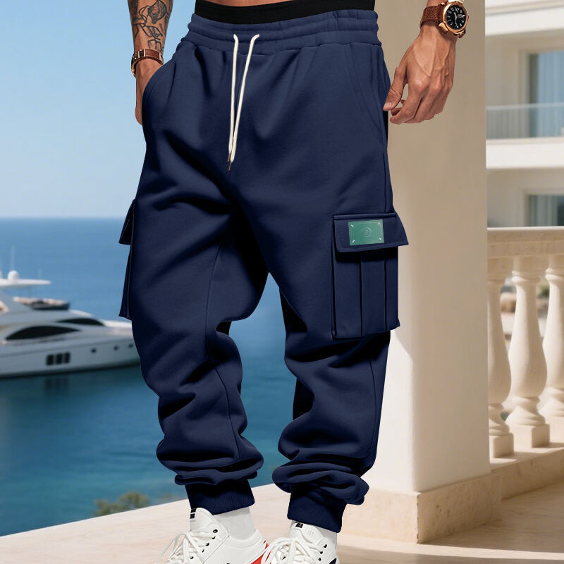 Comfortable cargo jogger pants for men with functional pockets Lune London