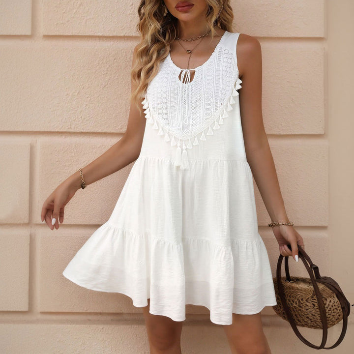 Robe d'été pour femmes avec des franges tendance Chic & Stil