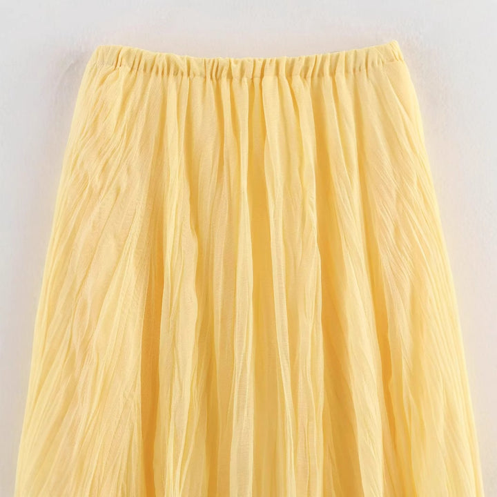 Fluid maxi skirt for women with elastic waist and voluminous cut Lune London