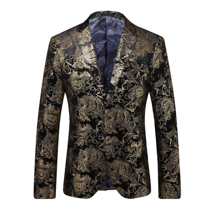 Elegant tuxedo blazer for men with floral sequin patterns Lune London