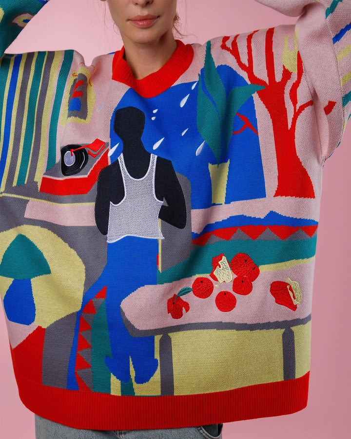 creative sweater for women with unique artistic design Lune London