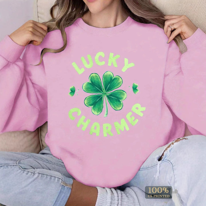 Women's sweatshirt with motivational print and casual fit Lune London