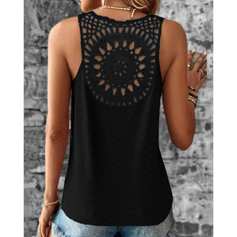 Lune London Crochet Back Tank Top for Women
