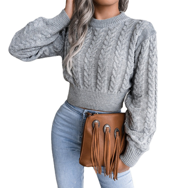 Pull en tricot épais pour femmes avec motif en cable élégant et coupe ajustée Chic & Stil
