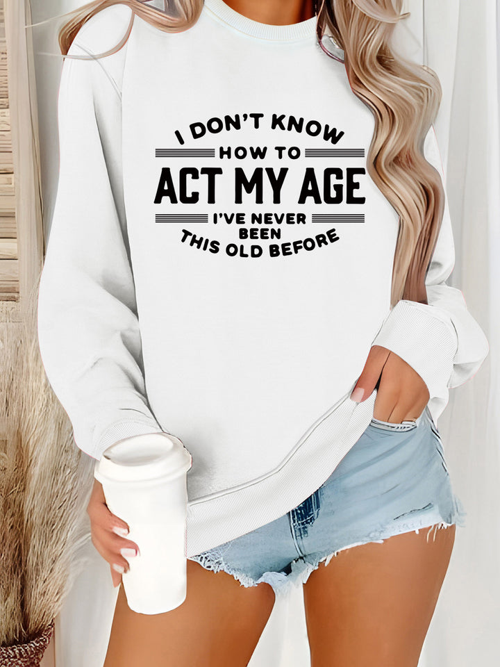 Sweatshirt pour femmes avec impression humoristique et coupe décontractée Chic & Stil