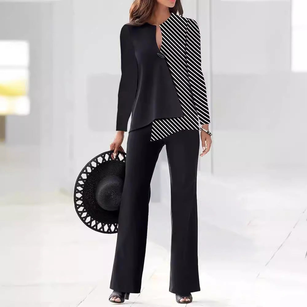 Ladies Elegant and Modern Suit Set with Asymmetrical Design Lune London