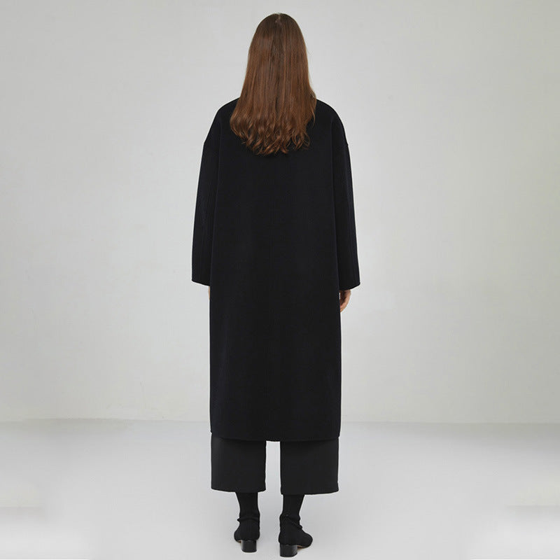 Manteau long en laine élégant et classique pour femmes Chic & Stil