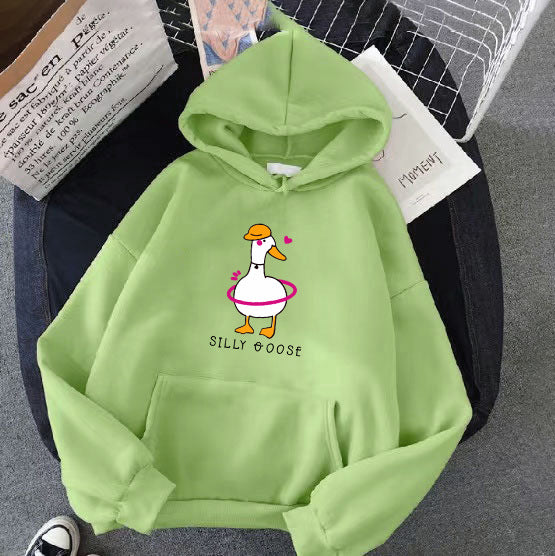Women's hoodie with funny duck motif Chic & Stil