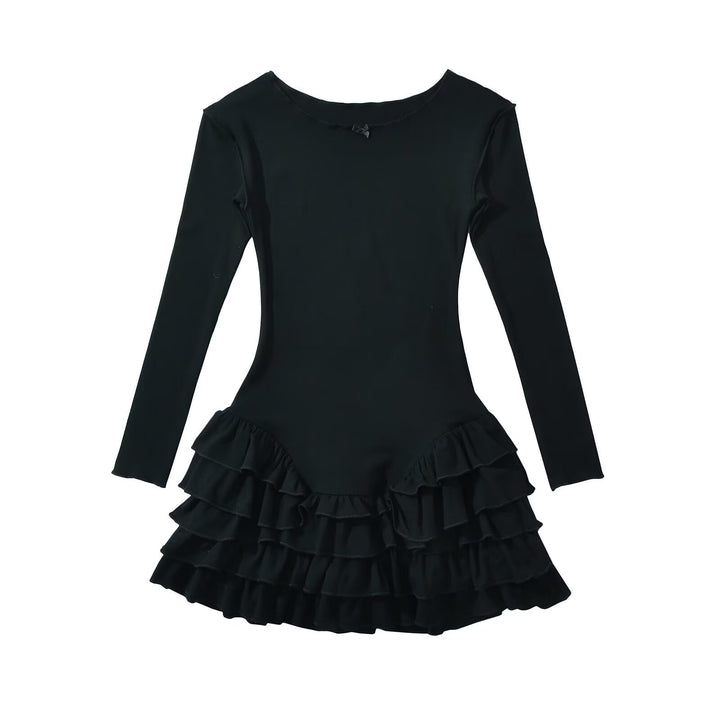 Ballet dress for ladies with ruffled hem and long sleeves Lune London