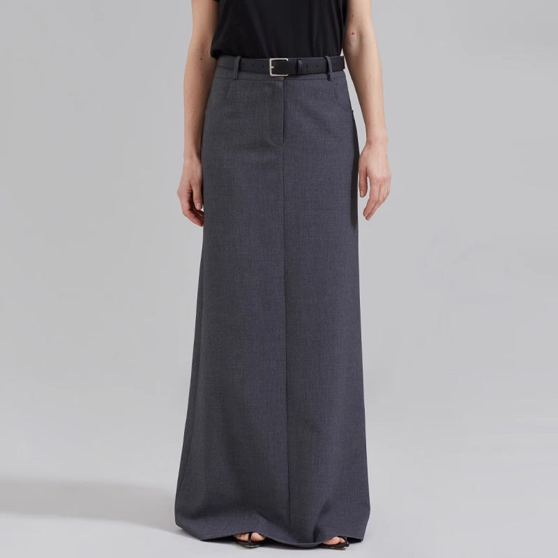 Jupe maxi élégante pour femmes avec passants de ceinture et silhouette classique Chic & Stil