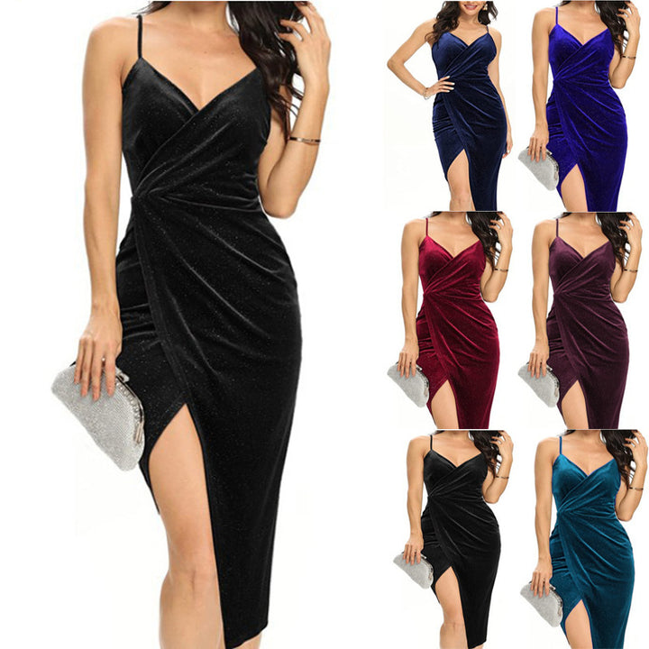 Elegant evening dress for women with sparkling effect Lune London