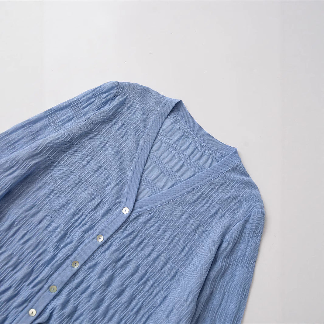 Women cardigan with wide sleeves and button details Lune London