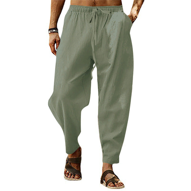 Casual summer pants for men in suit style with elastic waistband and practical side pockets Lune London