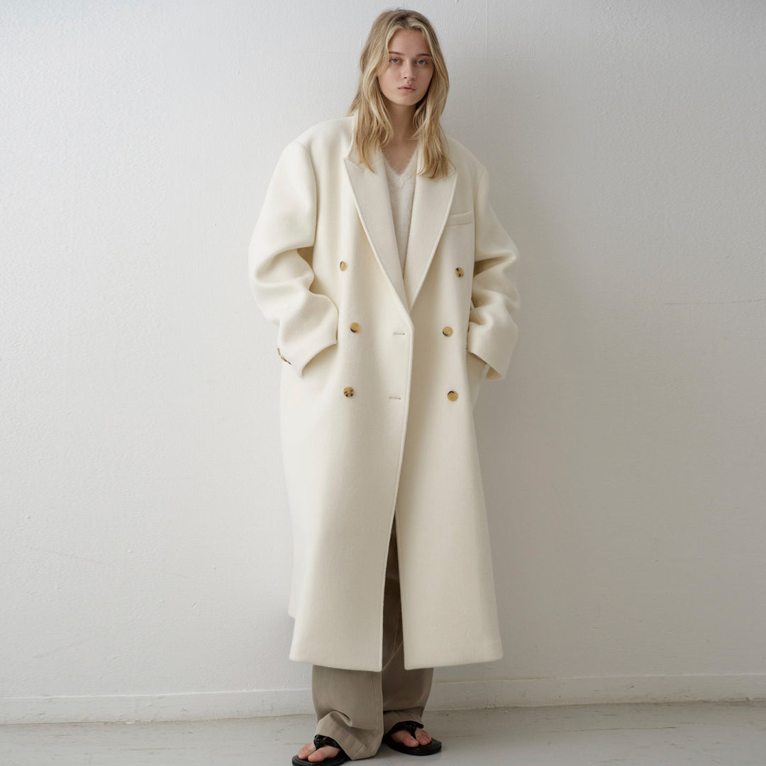 Veste longue oversize pour femmes avec patte de boutonnage double Chic & Stil