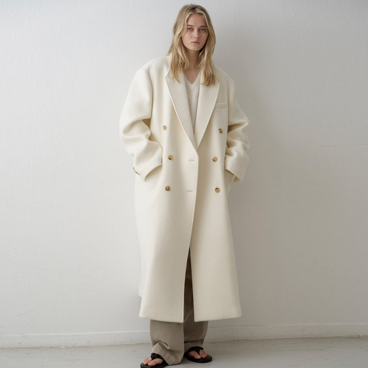 Veste longue oversize pour femmes avec patte de boutonnage double Chic & Stil