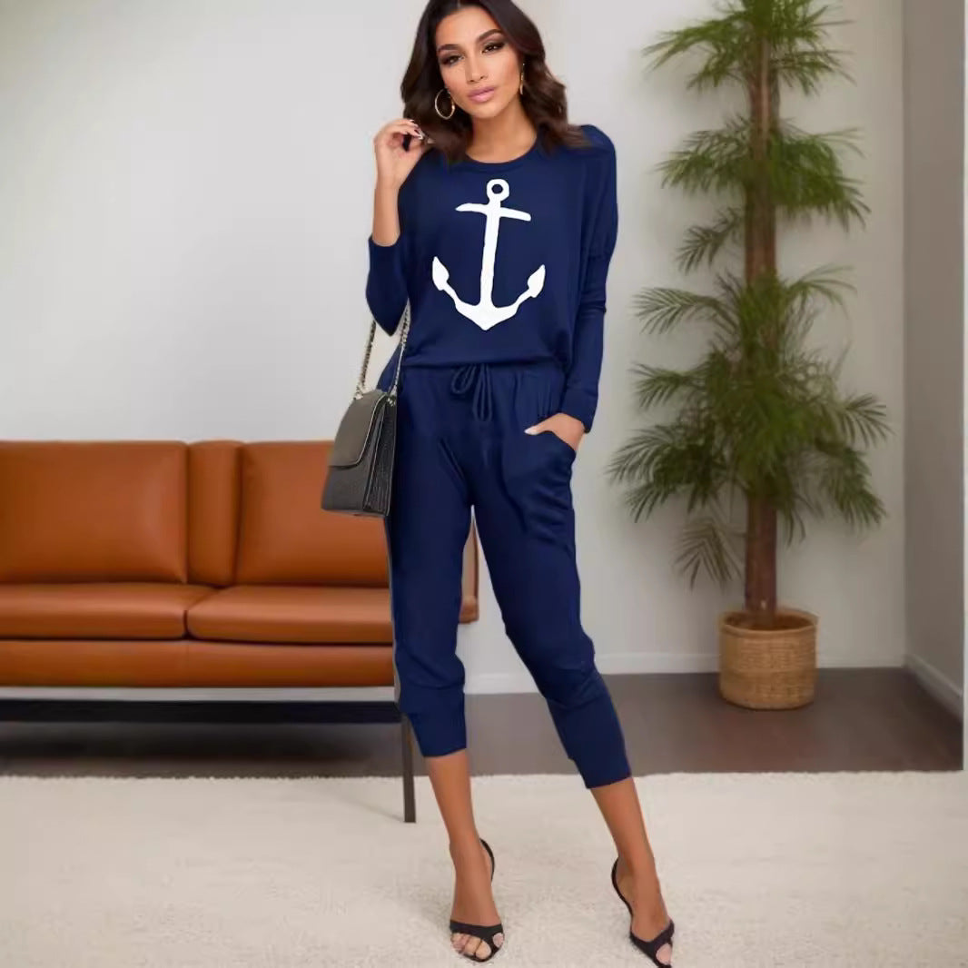 Tenue décontractée pour femmes avec impression d'ancre et poches confortables Lune London