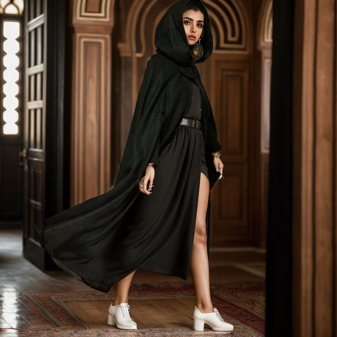 Ladies elegant hooded cape Lune London