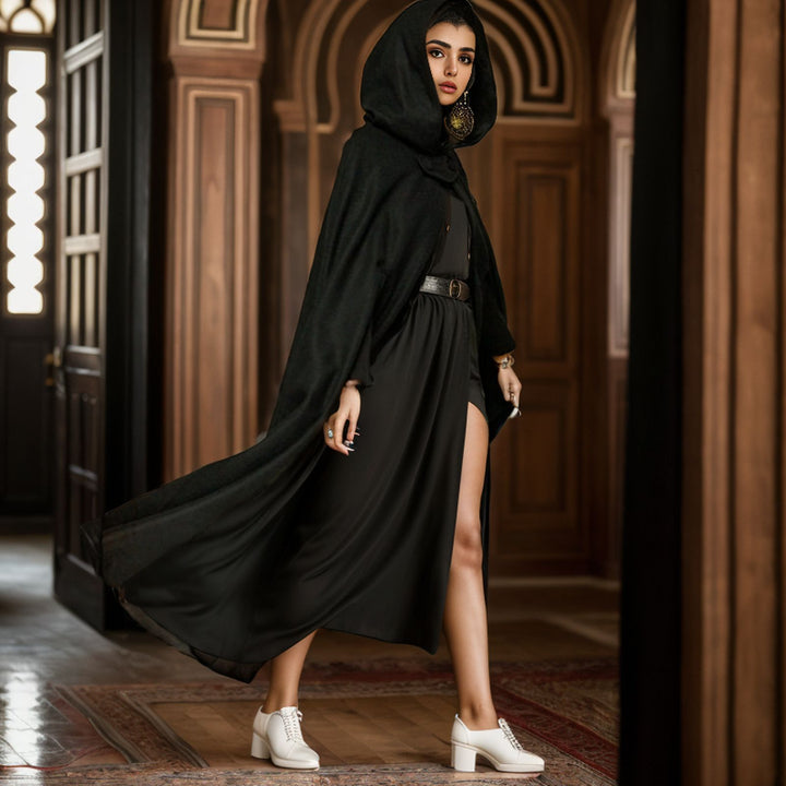 Ladies elegant hooded cape Lune London