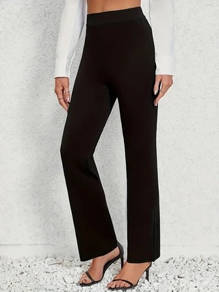 Elegant stretch long pants for women with wide legs Lune London